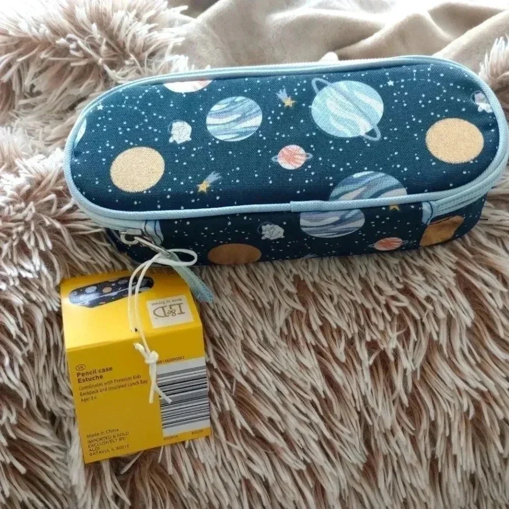 Large capacity pencil case makeup bag holder home decor purse organization moon